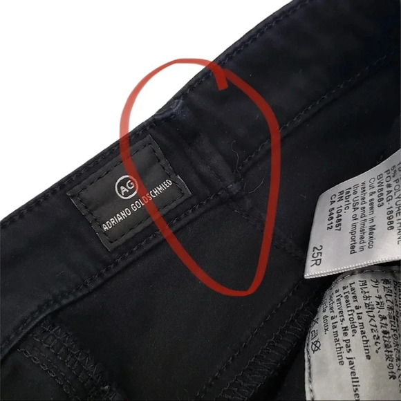 AG Adriano Goldschmied Black The Stevie Pants 26 - Picture 4 of 5